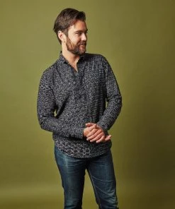 Passion Lilie Men's Timeless Button Down Shirt - Black