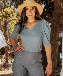 Valani Pauline Hemp Knit Puff Top