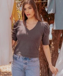 Valani Pauline Hemp Knit Puff Top