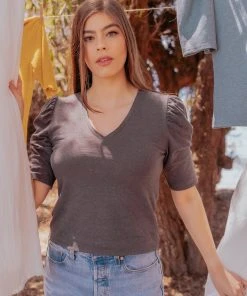 Valani Pauline Hemp Knit Puff Top