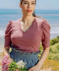 Valani Pauline Hemp Knit Puff Top