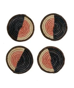 KAZI Home Goods Peach Soleil Coaster Set