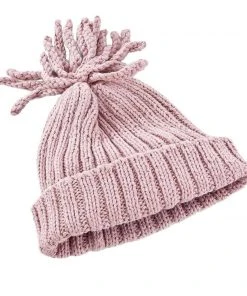 Pebble Fair Trade Ribbed Baby Hat - Dusky Pink