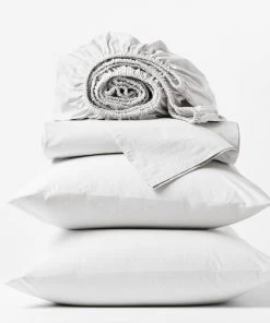 Coyuchi Percale Pillowcase Set - Alpine White Home Goods