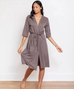Leena & Lu Pima Short Robe Home Goods