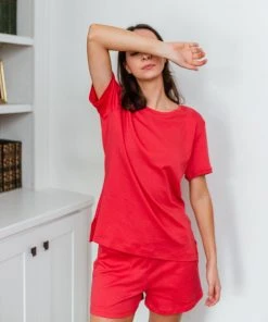 Leena & Lu Pima Tee And Short Pajama Set 7 Leena & Lu Pima Tee And Short Pajama Set