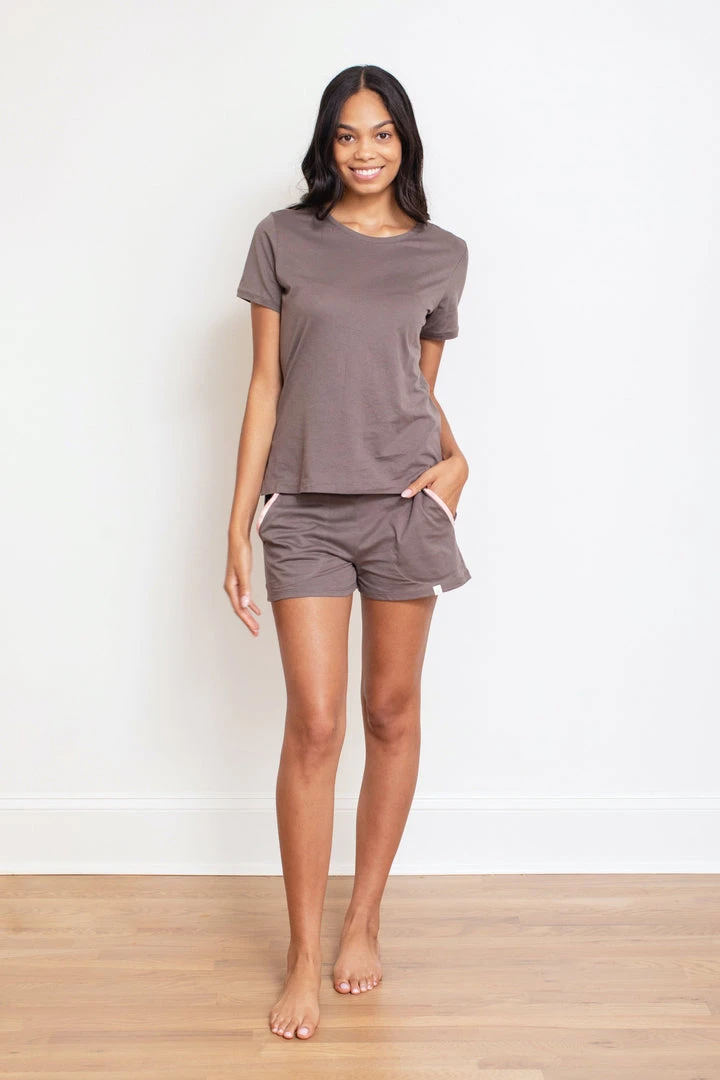 Leena & Lu Pima Tee And Short Pajama Set Leena & Lu Pima Tee And Short Pajama Set