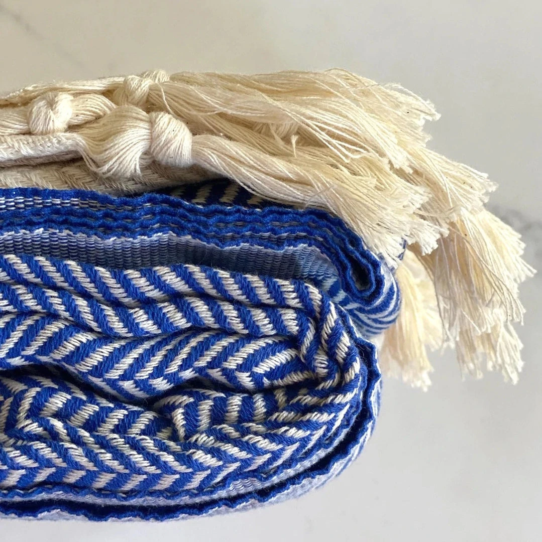 Hilana: Upcycled Cotton Pipa Upcycled Throw Blanket Hilana: Upcycled Cotton Pipa Upcycled Throw Blanket