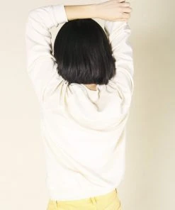 Poplinen Agnes Raglan Sweatshirt - Cream