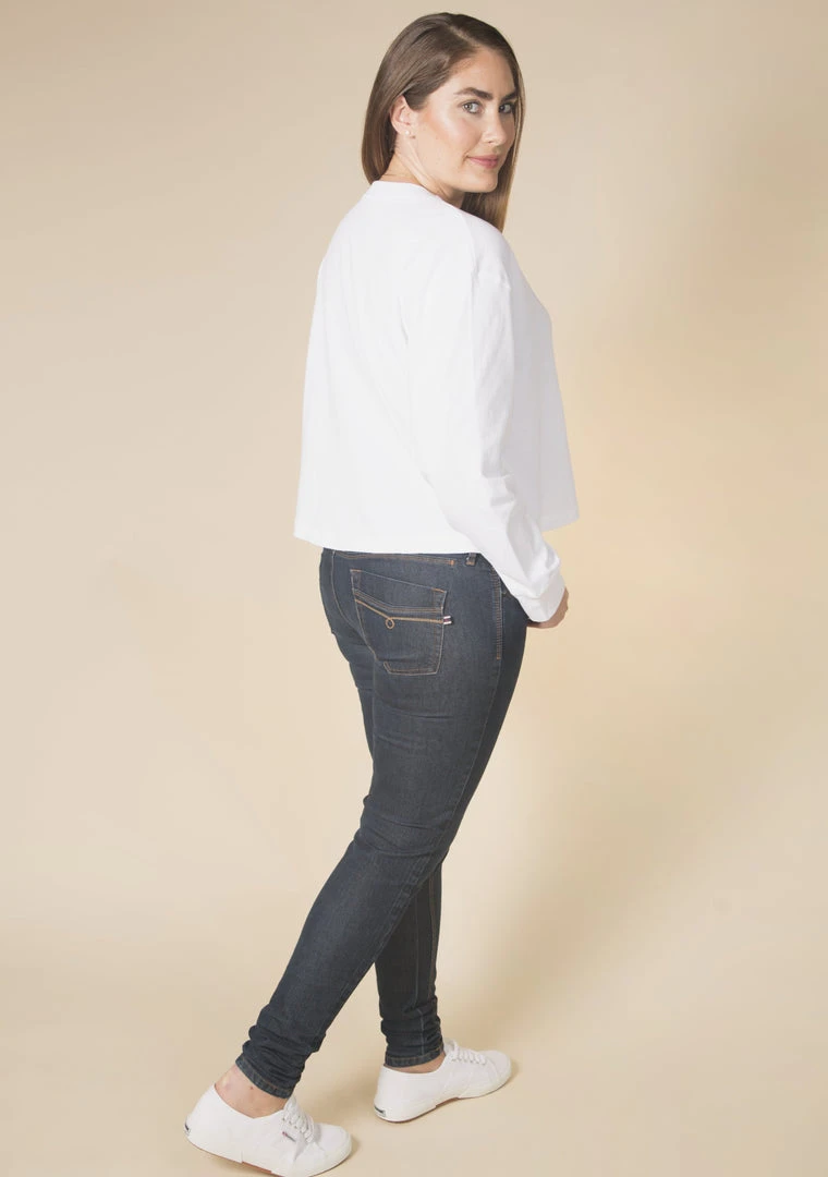 Poplinen Clothing Cindy Crop Pocket Tee - White Poplinen Clothing Cindy Crop Pocket Tee - White