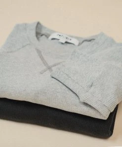 Poplinen Gloria Waffle Thermal Top - Black Clothing