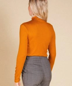 Poplinen Norma Ribbed Modal Turtleneck - Copper Best Sellers