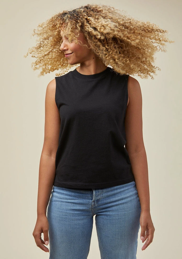 Poplinen Recy Muscle Tank - Black Best Sellers Poplinen Recy Muscle Tank - Black Best Sellers