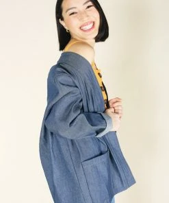 Poplinen Clothing Ren Upcycled Open Smock Jacket 3 Poplinen Clothing Ren Upcycled Open Smock Jacket