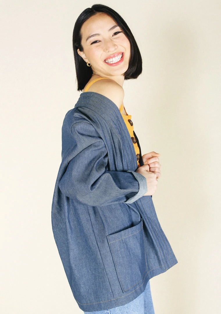 Poplinen Clothing Ren Upcycled Open Smock Jacket Poplinen Clothing Ren Upcycled Open Smock Jacket