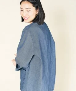 Poplinen Clothing Ren Upcycled Open Smock Jacket 2 Poplinen Clothing Ren Upcycled Open Smock Jacket