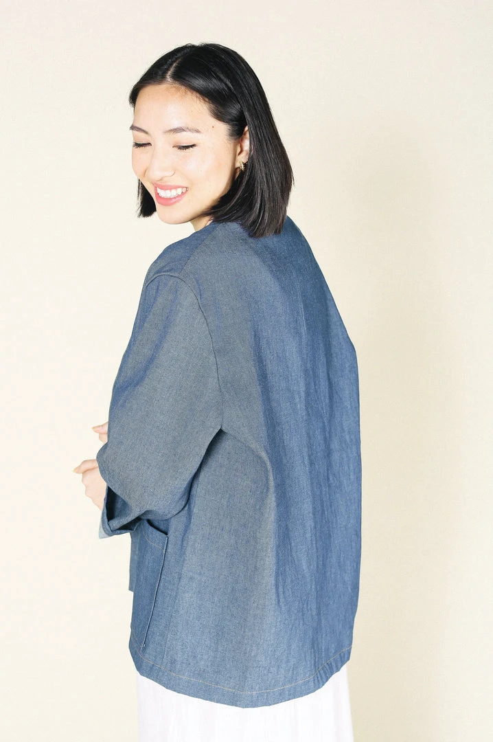 Poplinen Clothing Ren Upcycled Open Smock Jacket Poplinen Clothing Ren Upcycled Open Smock Jacket