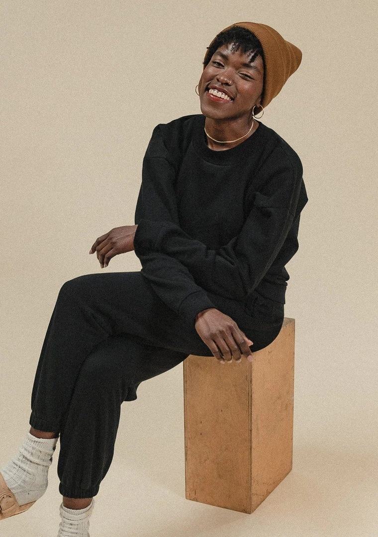 Poplinen René Jogger Set - Black Poplinen René Jogger Set - Black