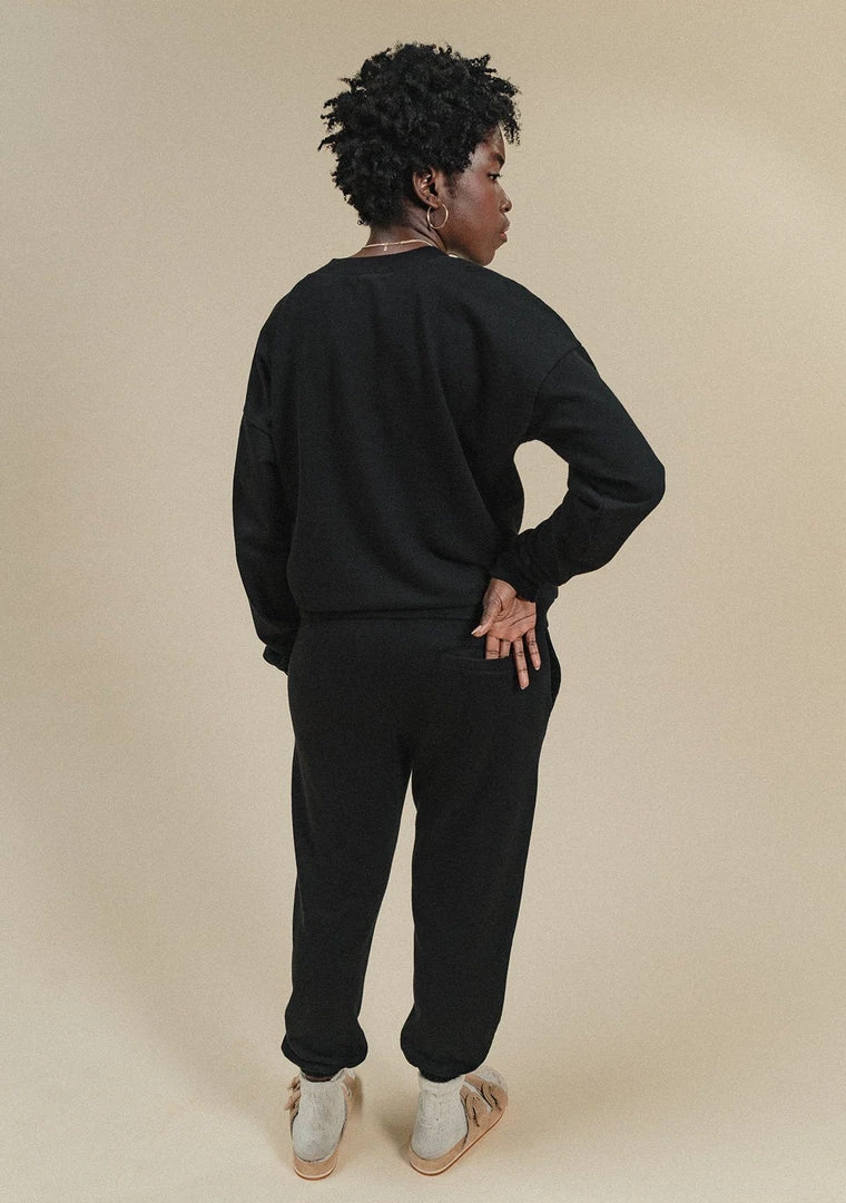 Poplinen René Jogger Sweatshirt - Black Poplinen René Jogger Sweatshirt - Black