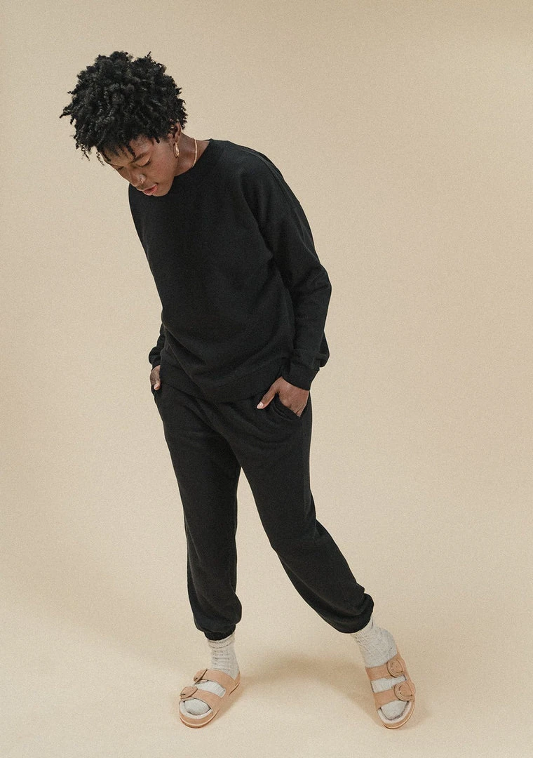 Poplinen René Jogger Sweatshirt - Black Poplinen René Jogger Sweatshirt - Black