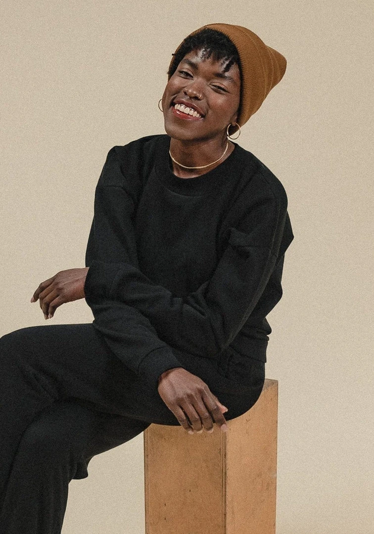 Poplinen René Jogger Sweatshirt - Black Poplinen René Jogger Sweatshirt - Black