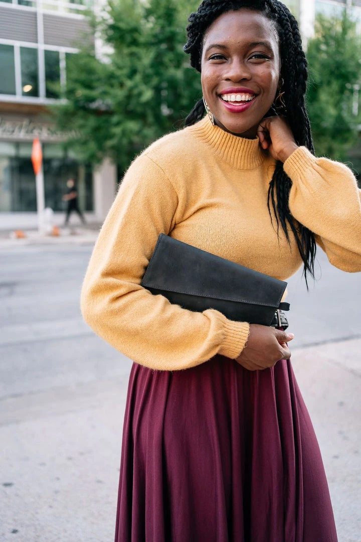 Purse & Clutch Small Asymmetric Clutch - Black Purse & Clutch Small Asymmetric Clutch - Black