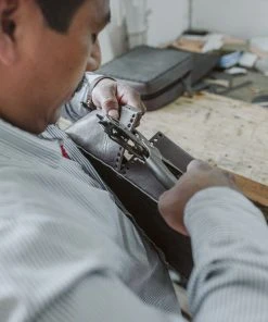 Purse & Clutch Leather Belt Bag - Charcoal 5 Purse & Clutch Leather Belt Bag - Charcoal