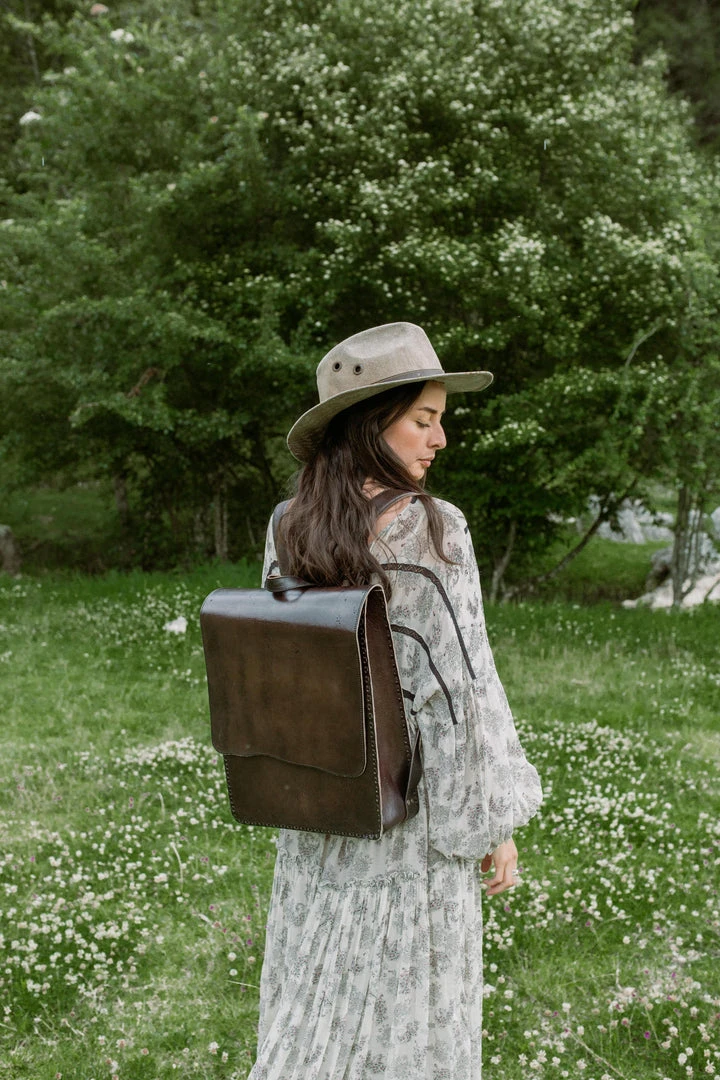 Purse & Clutch Accessories Leather Laptop Backpack - Charcoal Purse & Clutch Accessories Leather Laptop Backpack - Charcoal