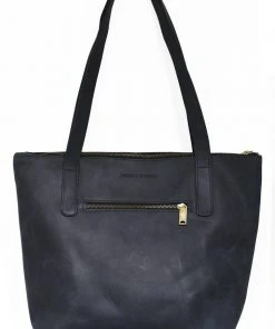 Purse & Clutch Accessories Zippered Leather Purse - Black