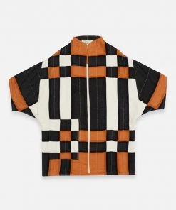 Anchal Clothing Quilted Patchwork Plaid Cocoon Jacket