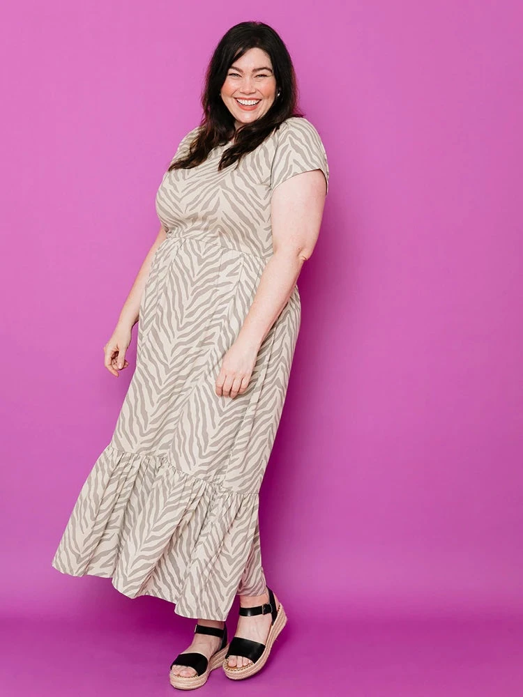 Mata Traders Clothing Randi Savanna Stripe Midi Dress Mata Traders Clothing Randi Savanna Stripe Midi Dress