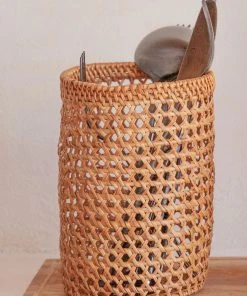 Village Thrive Rattan Utensil Holder