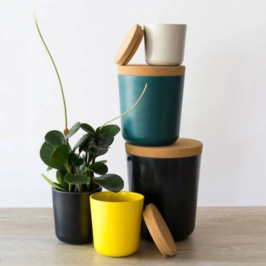 EKOBO Home Goods Recycled Bamboo Storage Jar Set EKOBO Home Goods Recycled Bamboo Storage Jar Set