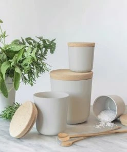 EKOBO Home Goods Recycled Bamboo Storage Jar Set 4 EKOBO Home Goods Recycled Bamboo Storage Jar Set