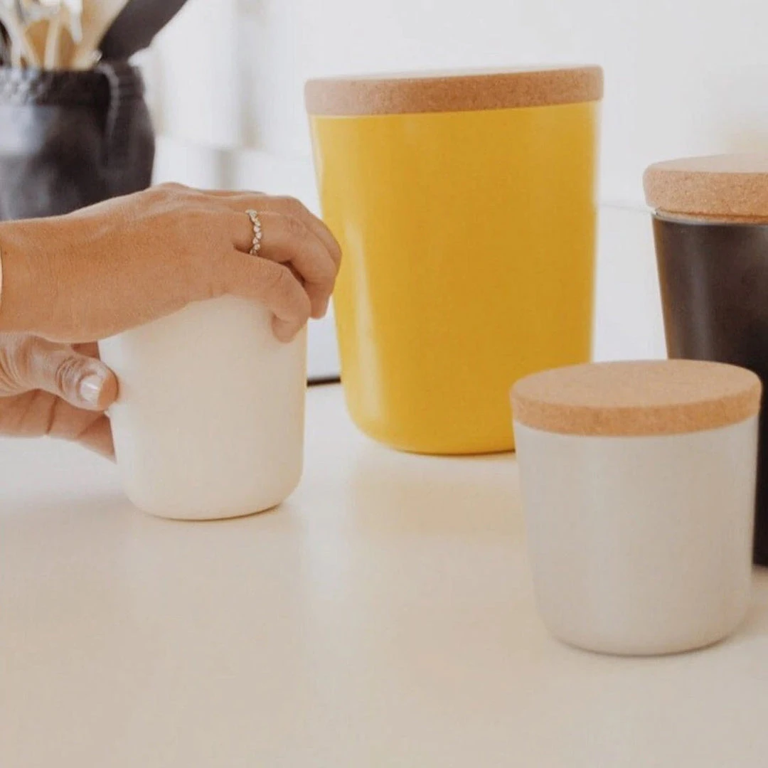 EKOBO Home Goods Recycled Bamboo Storage Jar Set EKOBO Home Goods Recycled Bamboo Storage Jar Set