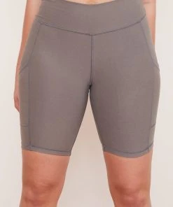 Wolven Recycled Bike Short With Pockets - Wolf Gray