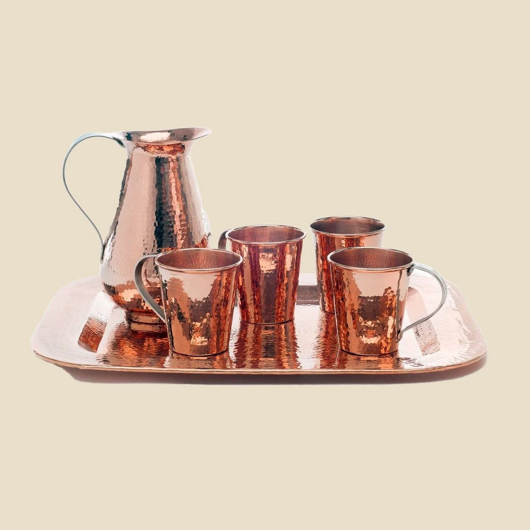 Sertodo Copper Recycled Copper Moscow Mules For Four Set Sertodo Copper Recycled Copper Moscow Mules For Four Set