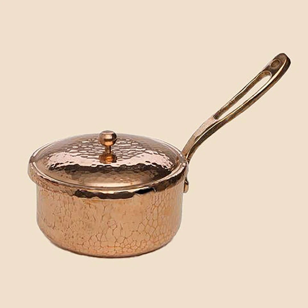 Amoretti Brothers Home Goods Recycled Copper Sauce Pan - 4.7" Amoretti Brothers Home Goods Recycled Copper Sauce Pan - 4.7"