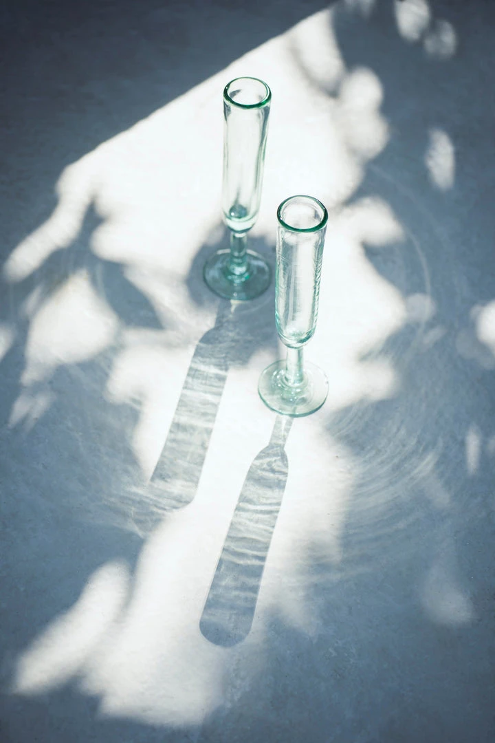 Magda Made Best Sellers Recycled Glass Champagne Flutes Magda Made Best Sellers Recycled Glass Champagne Flutes