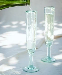 Magda Made Best Sellers Recycled Glass Champagne Flutes 2 Magda Made Best Sellers Recycled Glass Champagne Flutes