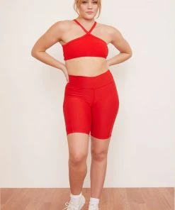 Wolven Recycled Pyramid Top - Cayenne 3 Wolven Recycled Pyramid Top - Cayenne