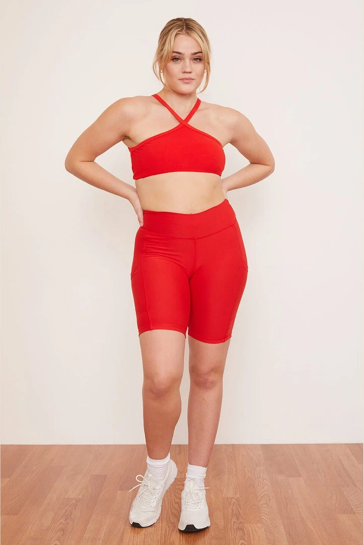 Wolven Recycled Pyramid Top - Cayenne Wolven Recycled Pyramid Top - Cayenne