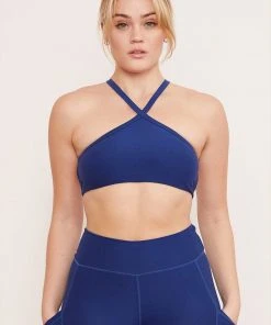 Wolven Recycled Pyramid Top - Indigo Activewear + Athleisure