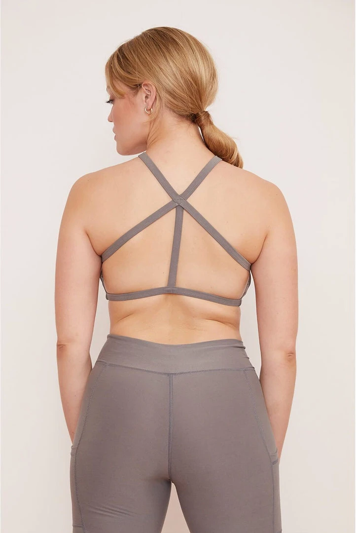 Wolven Recycled Pyramid Top - Wolf Gray Activewear + Athleisure 2 Wolven Recycled Pyramid Top - Wolf Gray Activewear + Athleisure