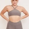 Wolven Recycled Pyramid Top - Wolf Gray Activewear + Athleisure