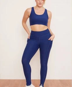 Wolven Activewear + Athleisure Recycled Yoga Top - Indigo