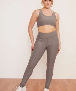 Wolven Activewear + Athleisure Recycled Yoga Top - Wolf Gray