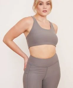 Wolven Activewear + Athleisure Recycled Yoga Top - Wolf Gray