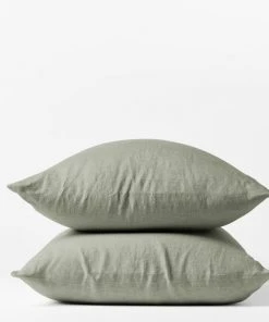 Coyuchi Home Goods Relaxed Linen Pillowcase Set - Laurel