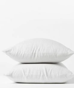 Coyuchi Relaxed Linen Pillowcases Set - Alpine White Home Goods